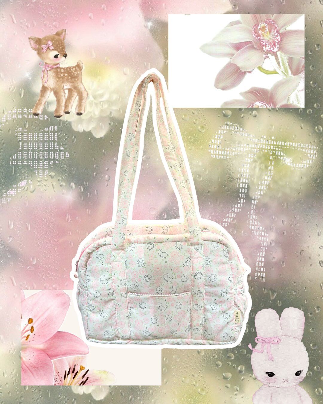 VER 2 THỎ HỒNG - kèm dây đeo chéo 